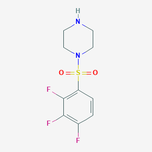 molecular formula C10H11F3N2O2S B2511175 1-(2,3,4-Trifluorophenyl)sulfonylpiperazine CAS No. 731003-64-8