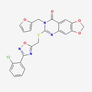 molecular formula C23H15ClN4O5S B2511176 N-(4-methylbenzyl)-1-{3-[3-(3-methylphenyl)-1,2,4-oxadiazol-5-yl]pyridin-2-yl}piperidine-4-carboxamide CAS No. 1116050-04-4