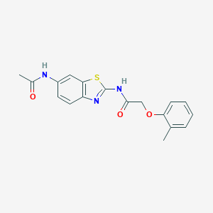 N-[6-(acetylamino)-1,3-benzothiazol-2-yl]-2-(2-methylphenoxy)acetamide