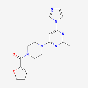 (4-(6-(1H-imidazol-1-yl)-2-methylpyrimidin-4-yl)piperazin-1-yl)(furan-2-yl)methanone