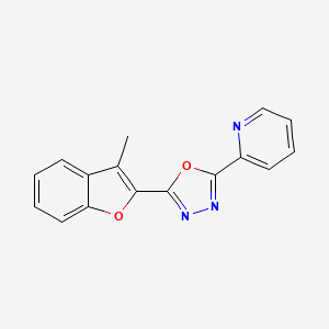 2-(3-Methylbenzofuran-2-yl)-5-(pyridin-2-yl)-1,3,4-oxadiazole