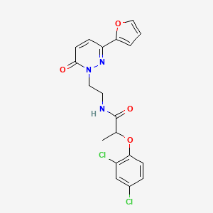 2-(2,4-dichlorophenoxy)-N-(2-(3-(furan-2-yl)-6-oxopyridazin-1(6H)-yl)ethyl)propanamide
