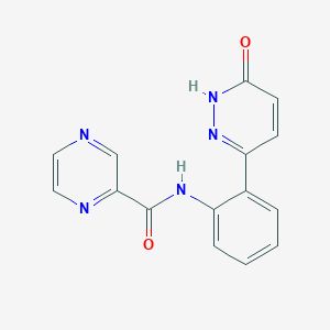 B2511197 N-(2-(6-oxo-1,6-dihydropyridazin-3-yl)phenyl)pyrazine-2-carboxamide CAS No. 1428357-36-1