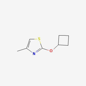 molecular formula C8H11NOS B2511200 2-环丁氧基-4-甲基-1,3-噻唑 CAS No. 2176124-48-2