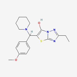 2-Ethyl-5-((4-methoxyphenyl)(piperidin-1-yl)methyl)thiazolo[3,2-b][1,2,4]triazol-6-ol