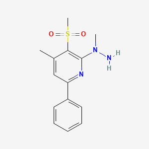 molecular formula C14H17N3O2S B2511221 4-甲基-2-(1-甲基肼基)-3-(甲基磺酰基)-6-苯基吡啶 CAS No. 341967-41-7