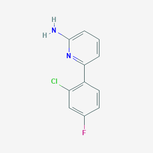 molecular formula C11H8ClFN2 B2511224 6-(2-Chloro-4-fluorophenyl)pyridin-2-amine CAS No. 1309150-10-4