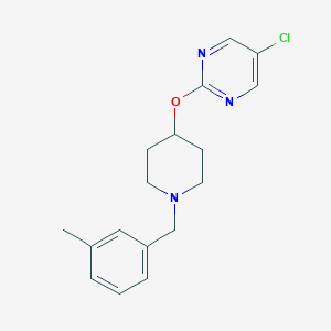 molecular formula C17H20ClN3O B2511228 5-Chloro-2-[1-[(3-methylphenyl)methyl]piperidin-4-yl]oxypyrimidine CAS No. 2415563-86-7