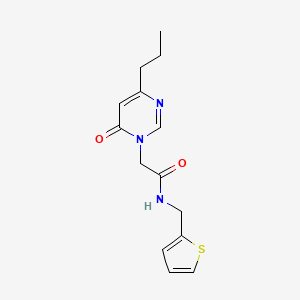 molecular formula C14H17N3O2S B2511229 2-(6-oxo-4-propylpyrimidin-1(6H)-yl)-N-(thiophen-2-ylmethyl)acetamide CAS No. 1170170-00-9