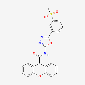 molecular formula C23H17N3O5S B2511235 N-(5-(3-(甲基磺酰基)苯基)-1,3,4-恶二唑-2-基)-9H-呫吨-9-甲酰胺 CAS No. 1105245-17-7
