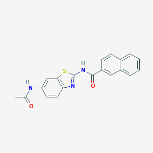 molecular formula C20H15N3O2S B251124 N-[6-(acetylamino)-1,3-benzothiazol-2-yl]-2-naphthamide 