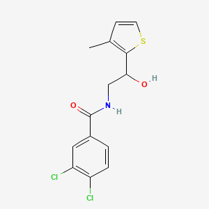 molecular formula C14H13Cl2NO2S B2511240 3,4-dichloro-N-(2-hydroxy-2-(3-methylthiophen-2-yl)ethyl)benzamide CAS No. 1351631-02-1