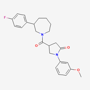 4-(3-(4-Fluorophenyl)azepane-1-carbonyl)-1-(3-methoxyphenyl)pyrrolidin-2-one