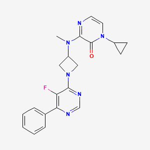 1-Cyclopropyl-3-[[1-(5-fluoro-6-phenylpyrimidin-4-yl)azetidin-3-yl]-methylamino]pyrazin-2-one