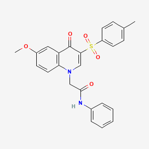 molecular formula C25H22N2O5S B2511247 2-(6-甲氧基-4-氧代-3-甲苯磺酰基喹啉-1(4H)-基)-N-苯基乙酰胺 CAS No. 902583-71-5