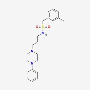 molecular formula C21H29N3O2S B2511248 N-(3-(4-苯基哌嗪-1-基)丙基)-1-(间甲苯基)甲磺酰胺 CAS No. 1049514-97-7