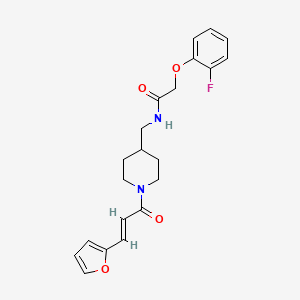 (E)-2-(2-fluorophenoxy)-N-((1-(3-(furan-2-yl)acryloyl)piperidin-4-yl)methyl)acetamide