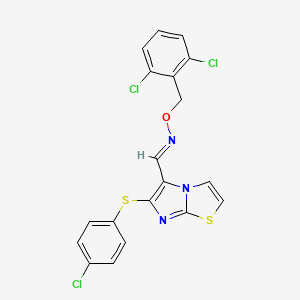 6-[(4-chlorophenyl)sulfanyl]imidazo[2,1-b][1,3]thiazole-5-carbaldehyde O-(2,6-dichlorobenzyl)oxime