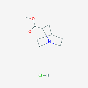 molecular formula C9H16ClNO2 B2511263 Methyl quinuclidine-2-carboxylate hydrochloride CAS No. 1951438-80-4