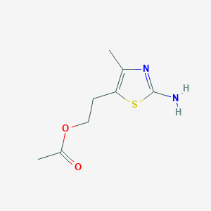 molecular formula C8H12N2O2S B2511269 2-(2-Amino-4-methylthiazol-5-yl)ethyl acetate CAS No. 69243-00-1