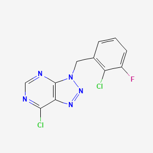 7-Chloro-3-[(2-chloro-3-fluorophenyl)methyl]triazolo[4,5-d]pyrimidine