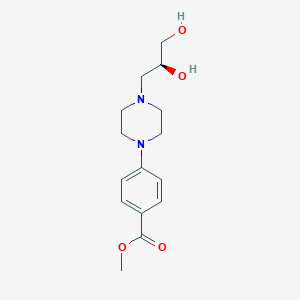 molecular formula C15H22N2O4 B2511277 Methyl 4-[4-[(2S)-2,3-dihydroxypropyl]piperazin-1-yl]benzoate CAS No. 2247087-91-6