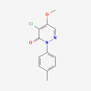 molecular formula C12H11ClN2O2 B2511282 4-氯-5-甲氧基-2-(4-甲苯基)-3(2H)-哒嗪酮 CAS No. 478080-46-5
