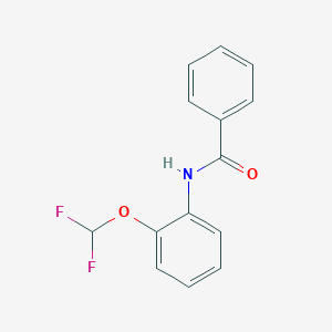 molecular formula C14H11F2NO2 B251129 N-[2-(difluoromethoxy)phenyl]benzamide 