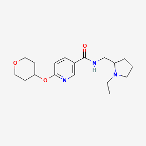 N-((1-ethylpyrrolidin-2-yl)methyl)-6-((tetrahydro-2H-pyran-4-yl)oxy)nicotinamide