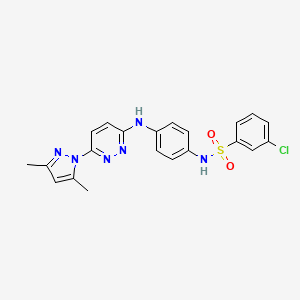 3-chloro-N-(4-((6-(3,5-dimethyl-1H-pyrazol-1-yl)pyridazin-3-yl)amino)phenyl)benzenesulfonamide