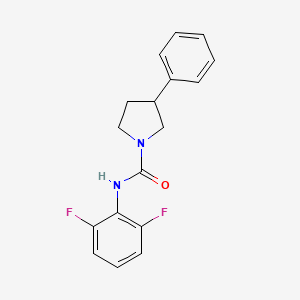 molecular formula C17H16F2N2O B2511293 N-(2,6-difluorophenyl)-3-phenylpyrrolidine-1-carboxamide CAS No. 1211738-58-7