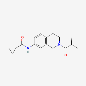 N-(2-isobutyryl-1,2,3,4-tetrahydroisoquinolin-7-yl)cyclopropanecarboxamide
