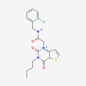 molecular formula C19H20ClN3O3S B2511295 2-{3-butyl-2,4-dioxo-1H,2H,3H,4H-thieno[3,2-d]pyrimidin-1-yl}-N-[(2-chlorophenyl)methyl]acetamide CAS No. 1252929-60-4