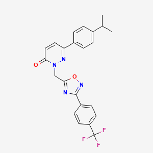 6-(4-isopropylphenyl)-2-((3-(4-(trifluoromethyl)phenyl)-1,2,4-oxadiazol-5-yl)methyl)pyridazin-3(2H)-one