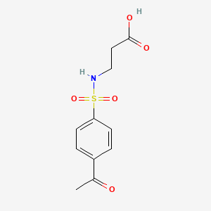 molecular formula C11H13NO5S B2511304 3-{[(4-乙酰苯基)磺酰基]氨基}丙酸 CAS No. 757192-71-5