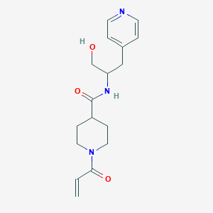N-(1-Hydroxy-3-pyridin-4-ylpropan-2-yl)-1-prop-2-enoylpiperidine-4-carboxamide