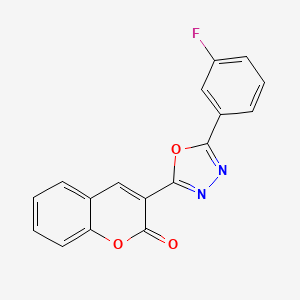 3-[5-(3-Fluorophenyl)-1,3,4-oxadiazol-2-yl]chromen-2-one
