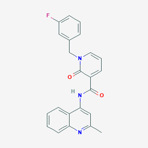 molecular formula C23H18FN3O2 B2511316 1-(3-fluorobenzyl)-N-(2-methylquinolin-4-yl)-2-oxo-1,2-dihydropyridine-3-carboxamide CAS No. 933205-62-0