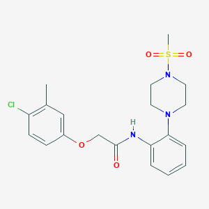 molecular formula C20H24ClN3O4S B251132 2-(4-chloro-3-methylphenoxy)-N-{2-[4-(methylsulfonyl)-1-piperazinyl]phenyl}acetamide 