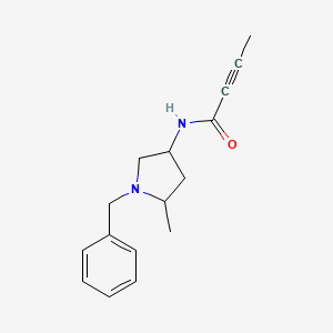 molecular formula C16H20N2O B2511334 N-(1-benzyl-5-methylpyrrolidin-3-yl)but-2-ynamide CAS No. 2094181-05-0