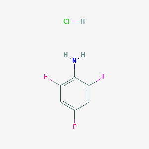 molecular formula C6H5ClF2IN B2511339 2,4-Difluoro-6-iodoaniline;hydrochloride CAS No. 2171801-87-7