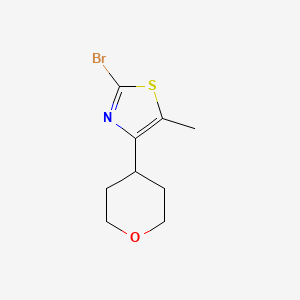 molecular formula C9H12BrNOS B2511340 2-溴-5-甲基-4-(氧杂-4-基)-1,3-噻唑 CAS No. 1889110-69-3