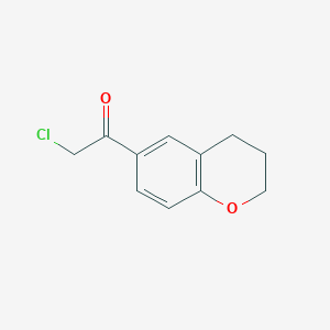 molecular formula C11H11ClO2 B2511344 2-Chloro-1-chroman-6-yl-ethanone CAS No. 889939-45-1