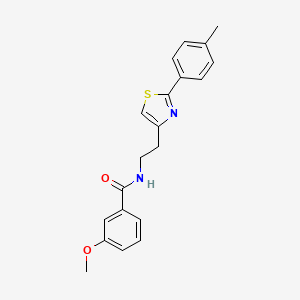 molecular formula C20H20N2O2S B2511365 3-methoxy-N-{2-[2-(4-methylphenyl)-1,3-thiazol-4-yl]ethyl}benzamide CAS No. 896609-05-5