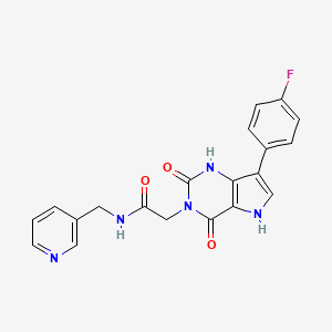 molecular formula C20H16FN5O3 B2511367 2-(7-(4-fluorophenyl)-2,4-dioxo-1H-pyrrolo[3,2-d]pyrimidin-3(2H,4H,5H)-yl)-N-(pyridin-3-ylmethyl)acetamide CAS No. 1115565-71-3