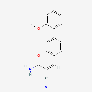 molecular formula C17H14N2O2 B2511379 (2Z)-2-Cyano-3-{2'-methoxy-[1,1'-biphenyl]-4-YL}prop-2-enamide CAS No. 1436374-86-5