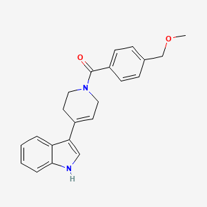 molecular formula C22H22N2O2 B2511383 [4-(1H-indol-3-yl)-3,6-dihydro-2H-pyridin-1-yl]-[4-(methoxymethyl)phenyl]methanone CAS No. 2137978-89-1
