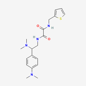molecular formula C19H26N4O2S B2511389 N1-(2-(dimethylamino)-2-(4-(dimethylamino)phenyl)ethyl)-N2-(thiophen-2-ylmethyl)oxalamide CAS No. 941994-79-2