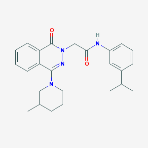 molecular formula C25H30N4O2 B2511394 2-[4-(3-Methylpiperidin-1-yl)-1-oxophthalazin-2-yl]-N-(3-propan-2-ylphenyl)acetamide CAS No. 1115905-63-9