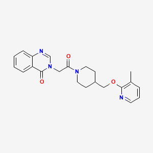 3-[2-[4-[(3-Methylpyridin-2-yl)oxymethyl]piperidin-1-yl]-2-oxoethyl]quinazolin-4-one
